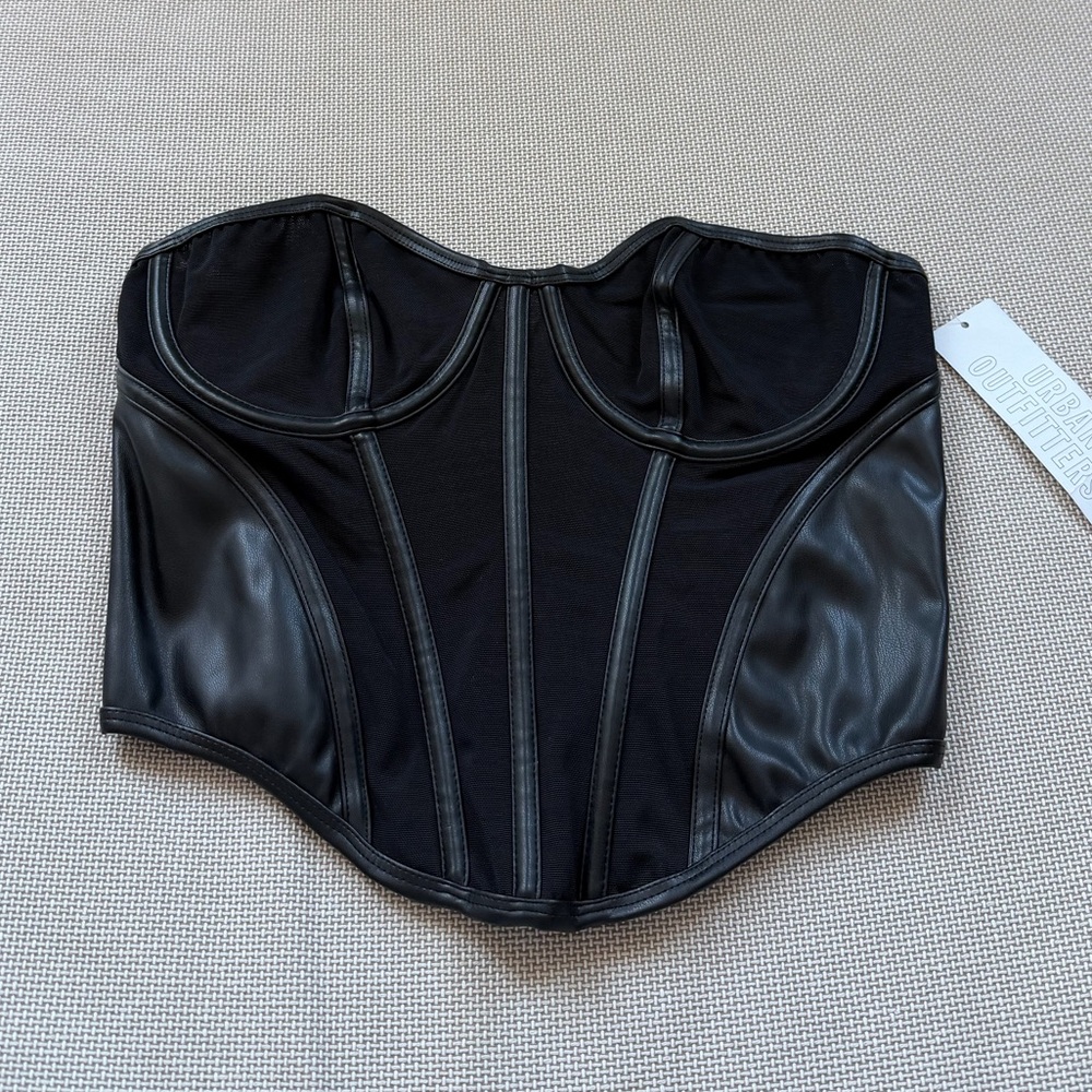 NWT Urban Outfitters Elegant Black Corset Top